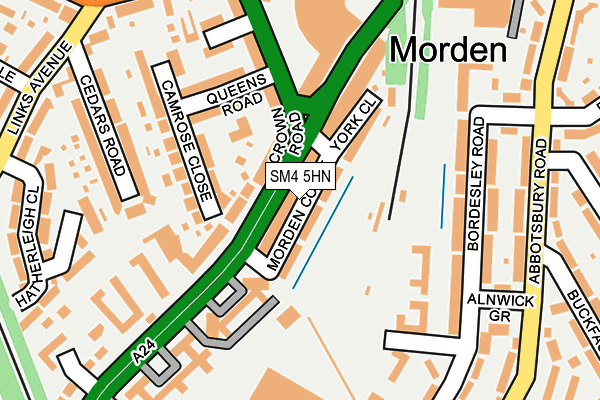 SM4 5HN map - OS OpenMap – Local (Ordnance Survey)