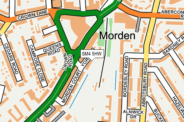 SM4 5HW map - OS OpenMap – Local (Ordnance Survey)