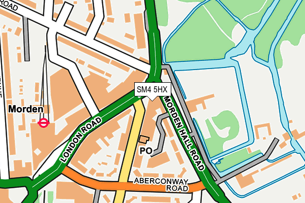 SM4 5HX map - OS OpenMap – Local (Ordnance Survey)