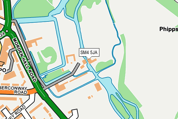 SM4 5JA map - OS OpenMap – Local (Ordnance Survey)