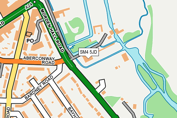 SM4 5JD map - OS OpenMap – Local (Ordnance Survey)