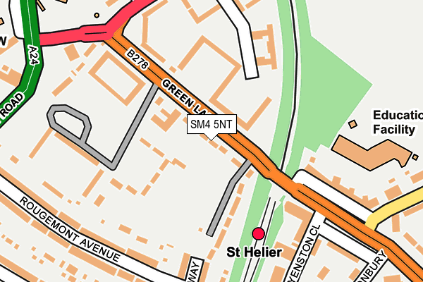 SM4 5NT map - OS OpenMap – Local (Ordnance Survey)