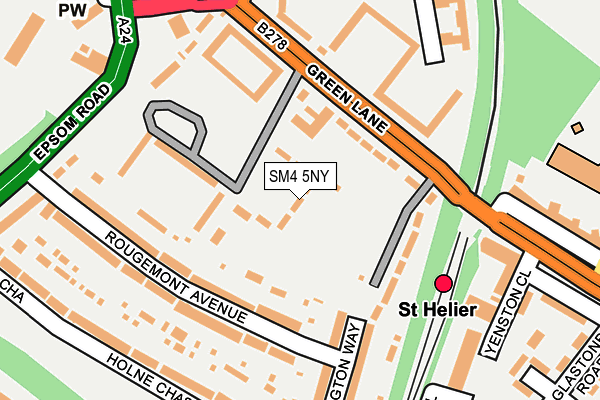 SM4 5NY map - OS OpenMap – Local (Ordnance Survey)