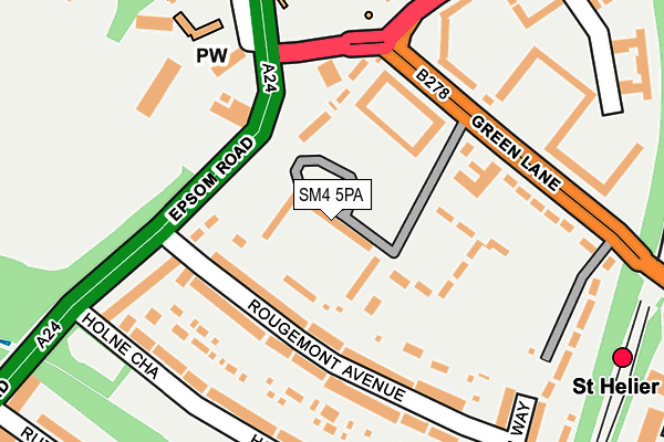 SM4 5PA map - OS OpenMap – Local (Ordnance Survey)