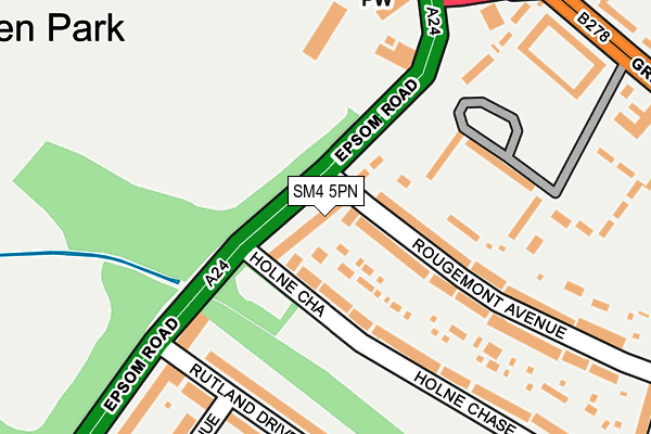SM4 5PN map - OS OpenMap – Local (Ordnance Survey)
