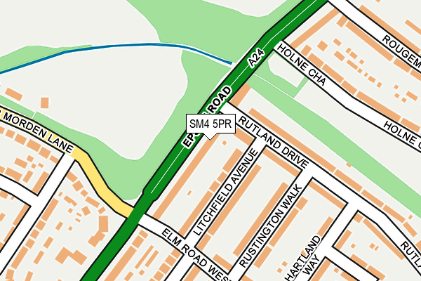SM4 5PR map - OS OpenMap – Local (Ordnance Survey)