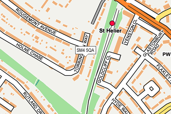SM4 5QA map - OS OpenMap – Local (Ordnance Survey)