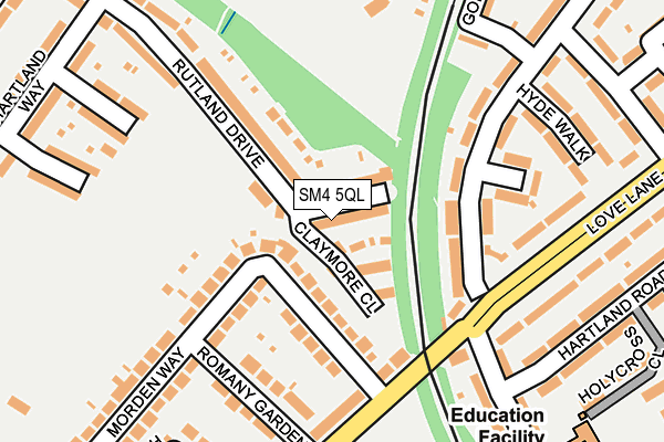 SM4 5QL map - OS OpenMap – Local (Ordnance Survey)