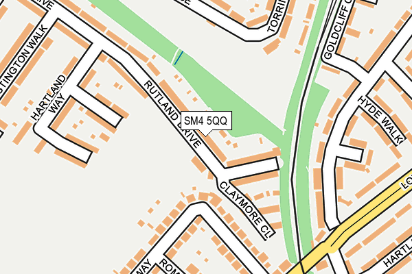 SM4 5QQ map - OS OpenMap – Local (Ordnance Survey)