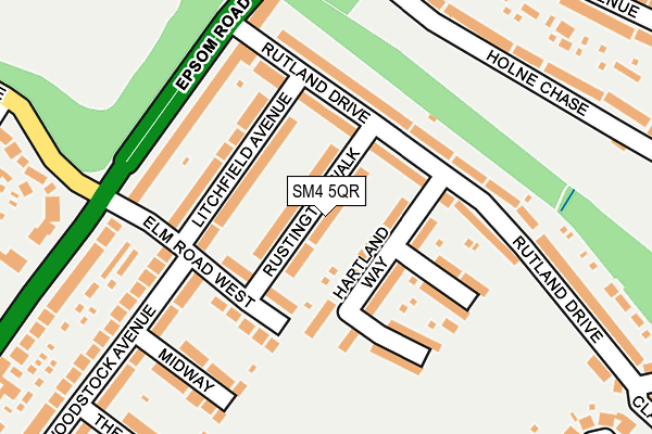 SM4 5QR map - OS OpenMap – Local (Ordnance Survey)
