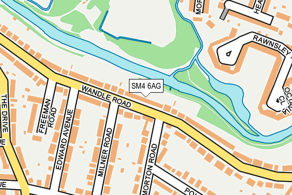 SM4 6AG map - OS OpenMap – Local (Ordnance Survey)