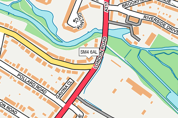 SM4 6AL map - OS OpenMap – Local (Ordnance Survey)