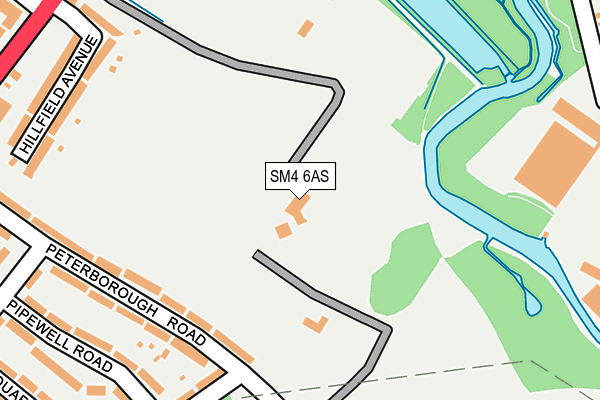 SM4 6AS map - OS OpenMap – Local (Ordnance Survey)