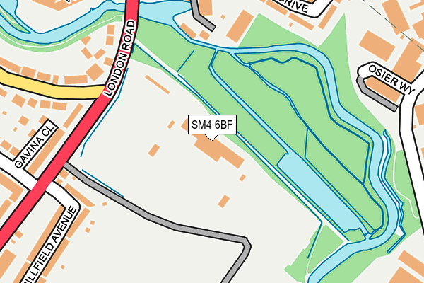 SM4 6BF map - OS OpenMap – Local (Ordnance Survey)