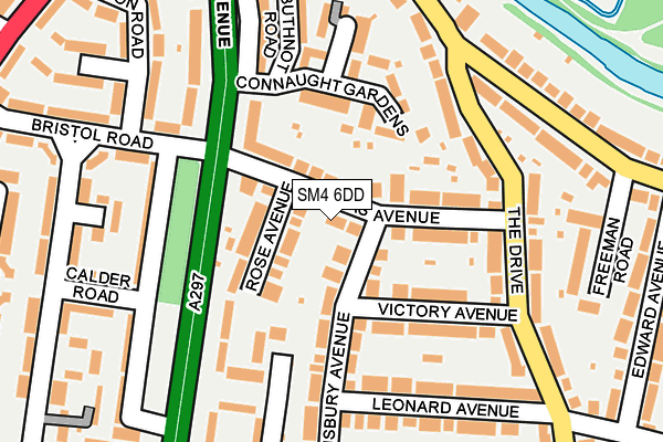 SM4 6DD map - OS OpenMap – Local (Ordnance Survey)