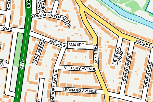 SM4 6DG map - OS OpenMap – Local (Ordnance Survey)