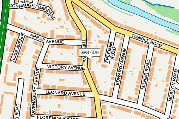 SM4 6DH map - OS OpenMap – Local (Ordnance Survey)