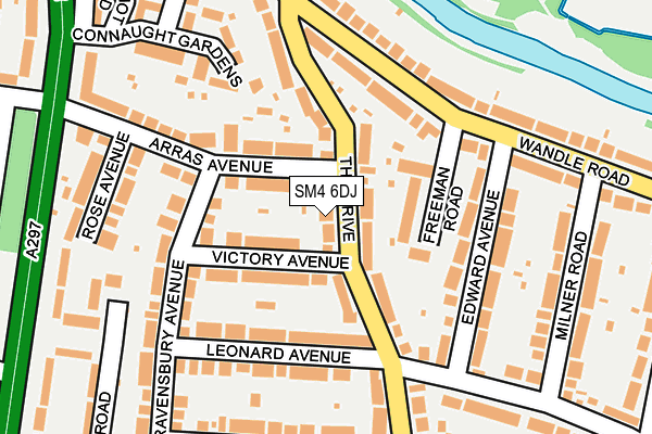 SM4 6DJ map - OS OpenMap – Local (Ordnance Survey)