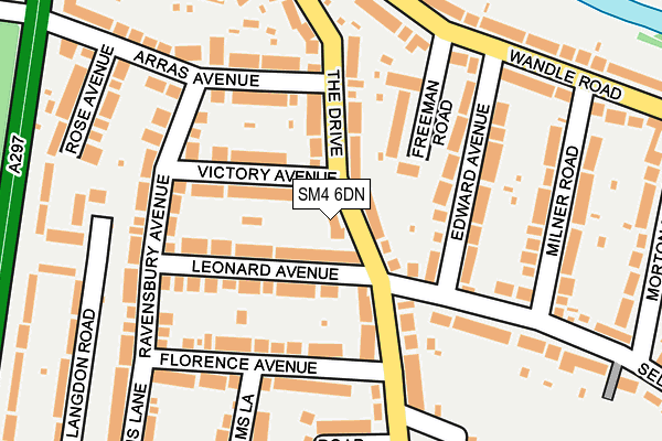 SM4 6DN map - OS OpenMap – Local (Ordnance Survey)