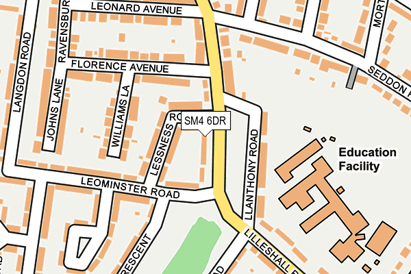 SM4 6DR map - OS OpenMap – Local (Ordnance Survey)