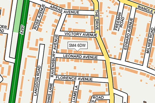 SM4 6DW map - OS OpenMap – Local (Ordnance Survey)