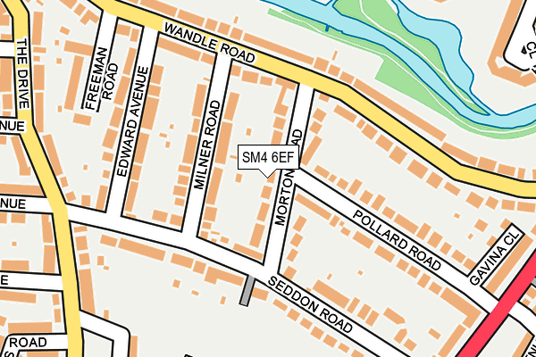 SM4 6EF map - OS OpenMap – Local (Ordnance Survey)