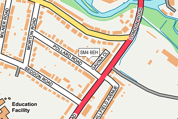 SM4 6EH map - OS OpenMap – Local (Ordnance Survey)