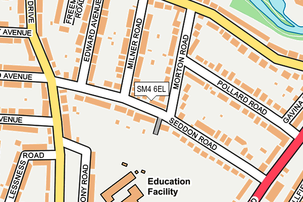 SM4 6EL map - OS OpenMap – Local (Ordnance Survey)