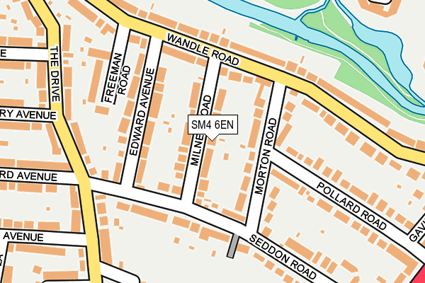 SM4 6EN map - OS OpenMap – Local (Ordnance Survey)