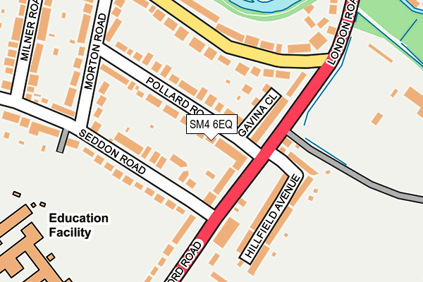 SM4 6EQ map - OS OpenMap – Local (Ordnance Survey)