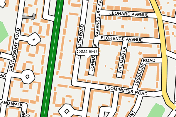 SM4 6EU map - OS OpenMap – Local (Ordnance Survey)