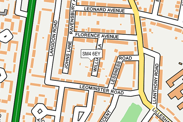 SM4 6EY map - OS OpenMap – Local (Ordnance Survey)