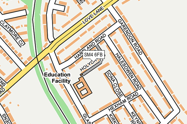 SM4 6FB map - OS OpenMap – Local (Ordnance Survey)