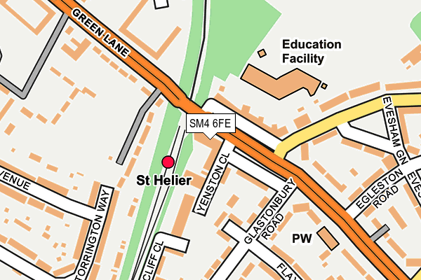 SM4 6FE map - OS OpenMap – Local (Ordnance Survey)