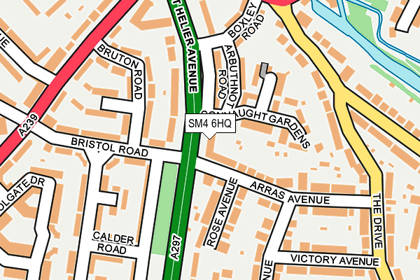 SM4 6HQ map - OS OpenMap – Local (Ordnance Survey)