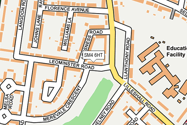 SM4 6HT map - OS OpenMap – Local (Ordnance Survey)