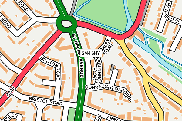 SM4 6HY map - OS OpenMap – Local (Ordnance Survey)