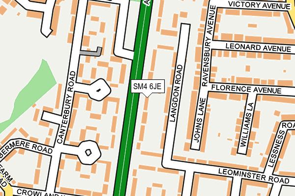 SM4 6JE map - OS OpenMap – Local (Ordnance Survey)