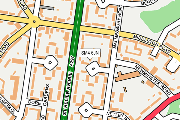 SM4 6JN map - OS OpenMap – Local (Ordnance Survey)