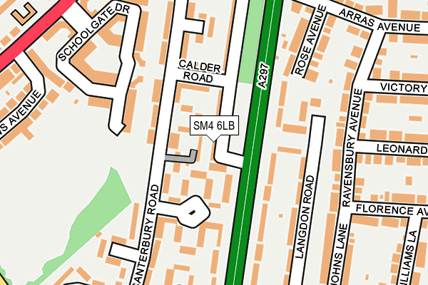 SM4 6LB map - OS OpenMap – Local (Ordnance Survey)