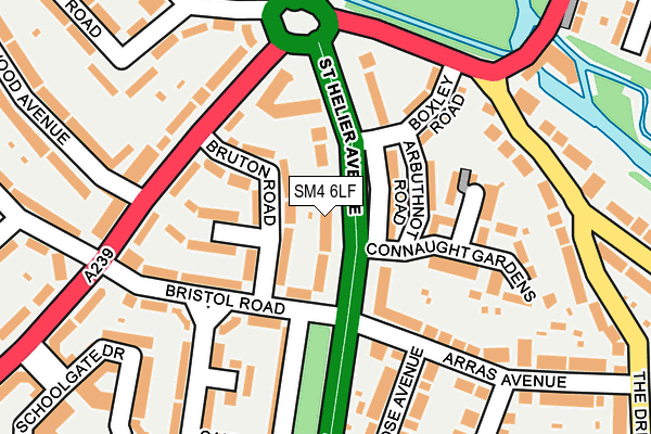 SM4 6LF map - OS OpenMap – Local (Ordnance Survey)