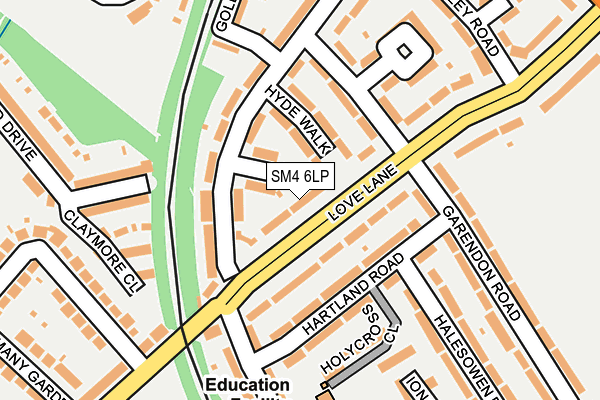 SM4 6LP map - OS OpenMap – Local (Ordnance Survey)