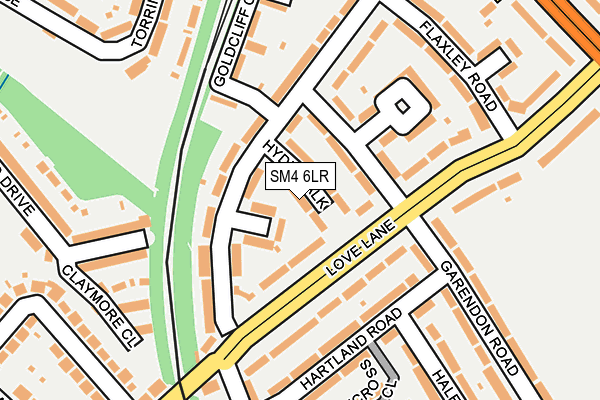 SM4 6LR map - OS OpenMap – Local (Ordnance Survey)