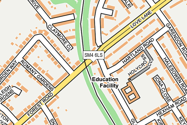 SM4 6LS map - OS OpenMap – Local (Ordnance Survey)