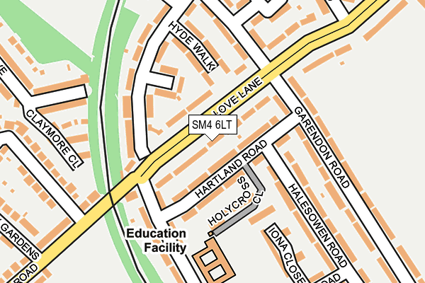 SM4 6LT map - OS OpenMap – Local (Ordnance Survey)