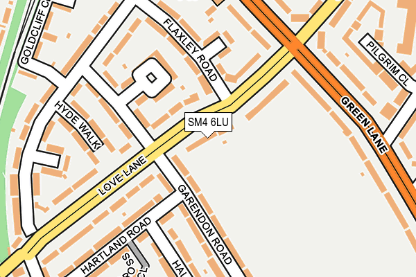 SM4 6LU map - OS OpenMap – Local (Ordnance Survey)