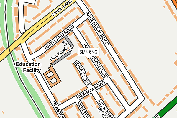 SM4 6NG map - OS OpenMap – Local (Ordnance Survey)