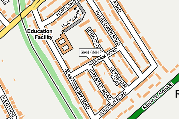 SM4 6NH map - OS OpenMap – Local (Ordnance Survey)