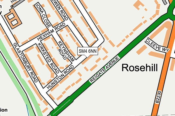 SM4 6NN map - OS OpenMap – Local (Ordnance Survey)
