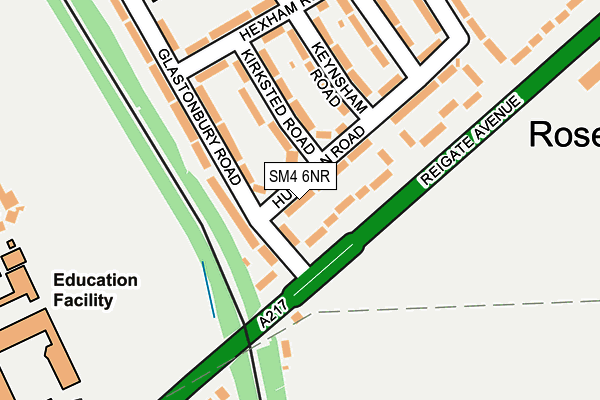 SM4 6NR map - OS OpenMap – Local (Ordnance Survey)
